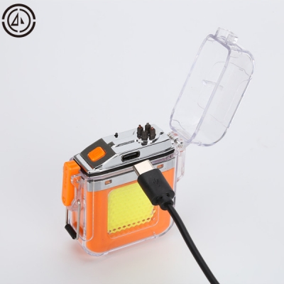 AL65Pro Transparent Outdoor Survival Electirc USB Lighter With COB Light